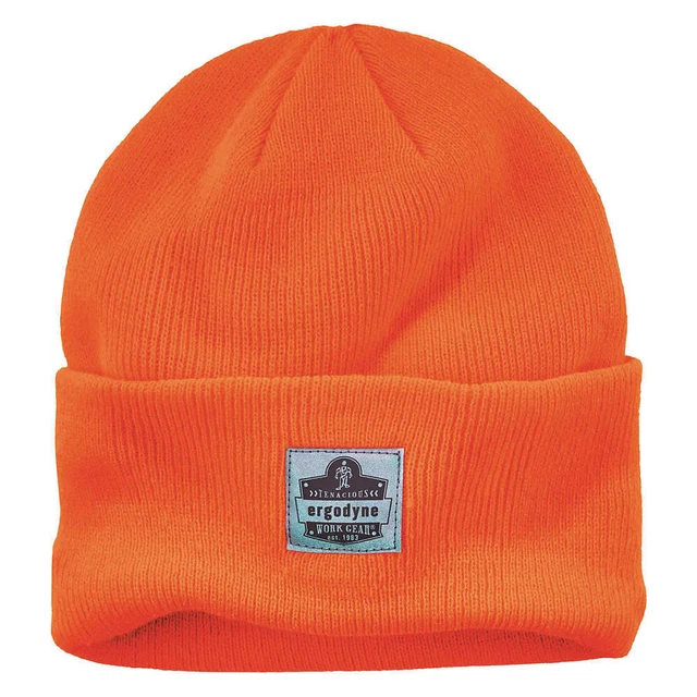 N-FERNO BY ERGODYNE 6806 Knit Cap,Over The Head,Universal,Orange