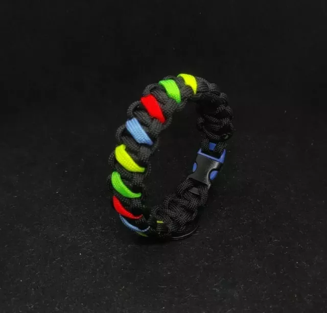 Bracciale In Paracord  Inter Fan Token / Scudetto Campioni Nero Azzurro