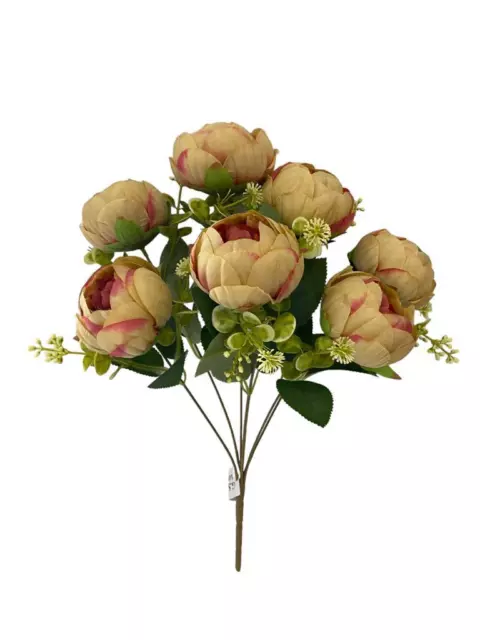 7 Heads Artificial Flowers Silk Peony Bouquet Fake Rose Wedding Home Party Decor