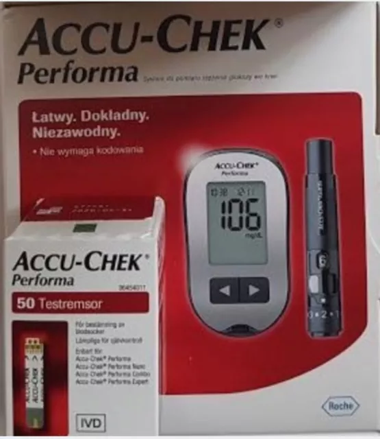 Glukometr ACCU CHEK PERFORMA mmol/l + 150 testów FREE SHIPPING !