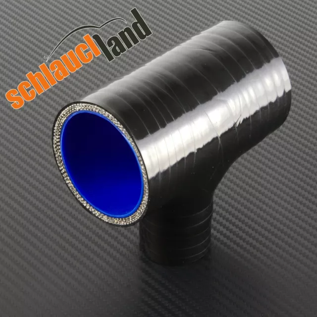 T-Stück Silikonschlauch ID 70mm schwarz*** Ladeluftschlauch Verbinder LLK Turbo