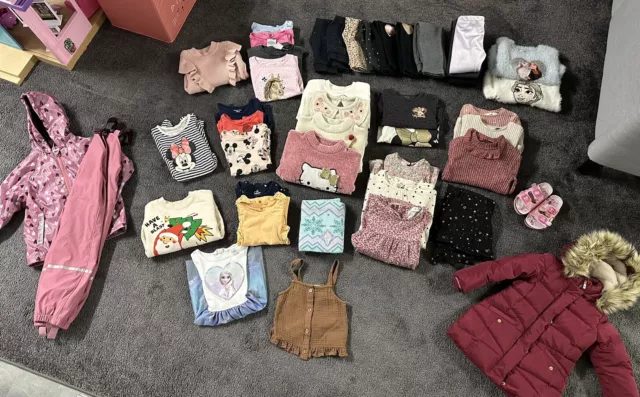 Bekleidungspaket 45 tlg. Mädchen Gr.98 104 H&M, C&A etc. Pullover, Hosen, etc.❤️