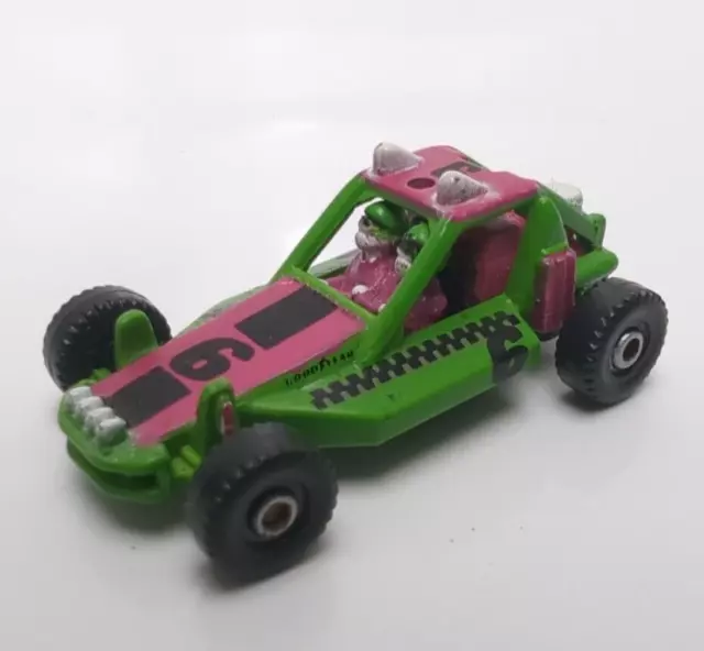 Micro Machines Galoob Vintage Desert Racer Offroad Dune Buggy 6 pink green