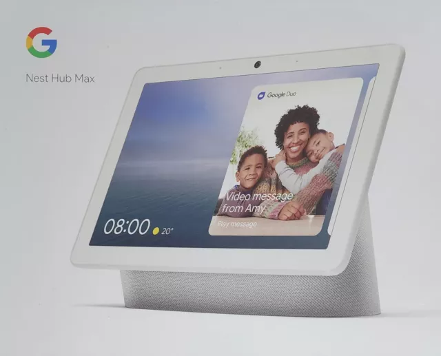 Google Home Nest Hub MAX Smart Speaker Hub | Chalk