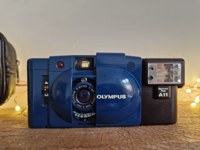 Olympus Xa2 A11 Camera Rare Blue