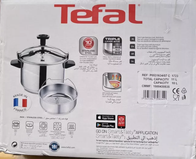 Tefal Authentic Stainless Steel Pressure cooker (Damaged Box or slightly marked)