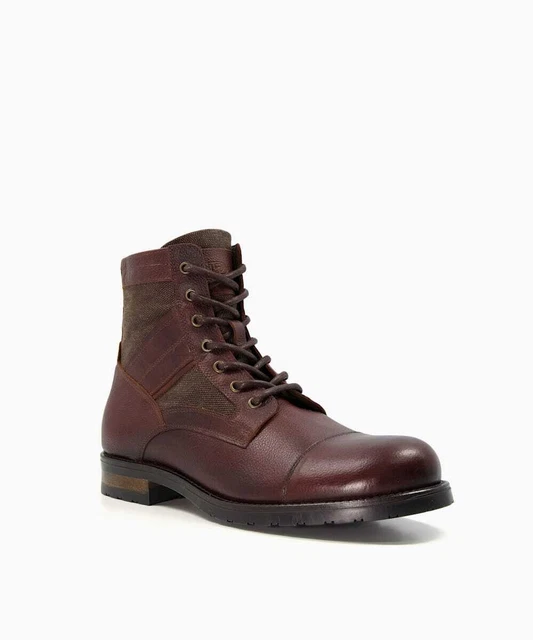 DUNE LONDON MENS Brown Leather Ankle Low Chukka Boots Size EU 40