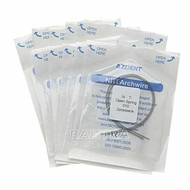 10 Bags Dental Orthodontics Treatment Niti Open Coil Spring---0.010*180m 2pc/bag