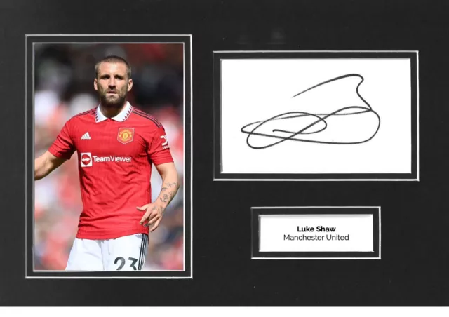 Luke Shaw Signed 12x8 Photo Display Manchester United Autograph Memorabilia COA