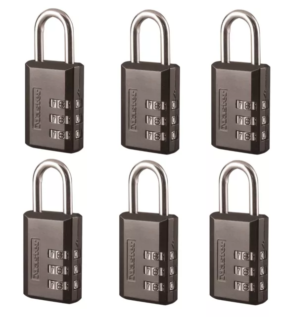 Master Lock Luggage Lock 647D SIX (6) Pieces! Set Your Own Combination! W/Inst