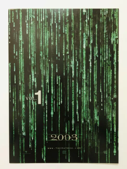 The Matrix Reloaded Revolutions Keanu Reeves JAPAN CHIRASHI movie flyer poster