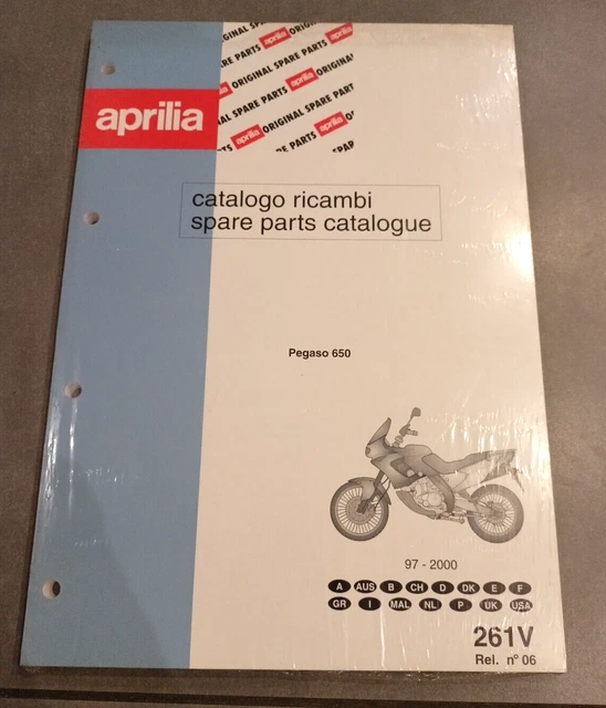 Catalogo Ricambi Aprilia Pegaso 650 '97-00 Cod 261V Rif N°06 Ultimo Pezzo