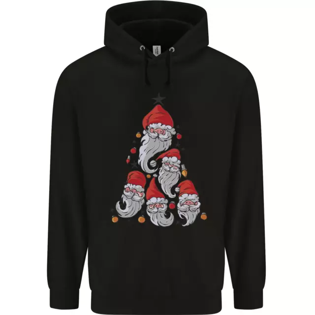 Felpa con cappuccio albero di Natale da uomo 80% cotone