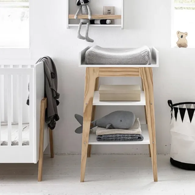 Baby Changing Table - Petit Amelie - White and wood colours