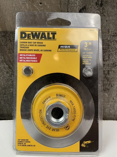 NEW DEWALT DW4910 3" X 5/8-Inch-11 Full Cable Twist Wire CUP Wheel Carbon Steel