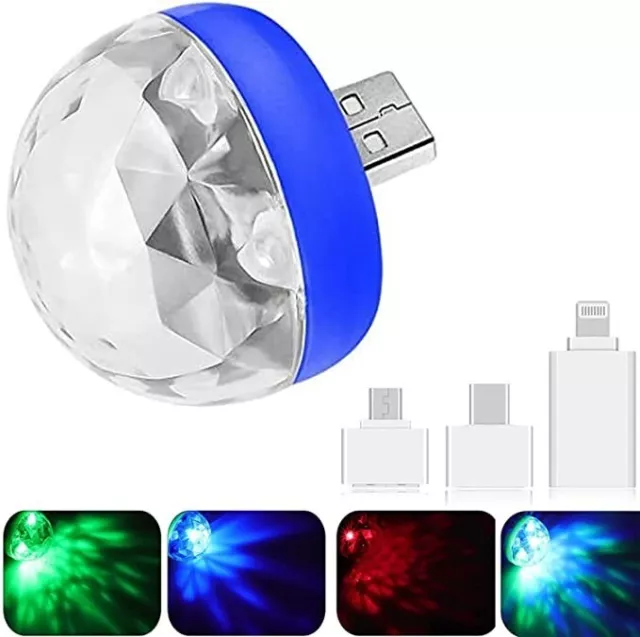 USB Mini LED RGB Disco Stage Light Party Club DJ Xmas Magic Phone Ball Lamp AUS