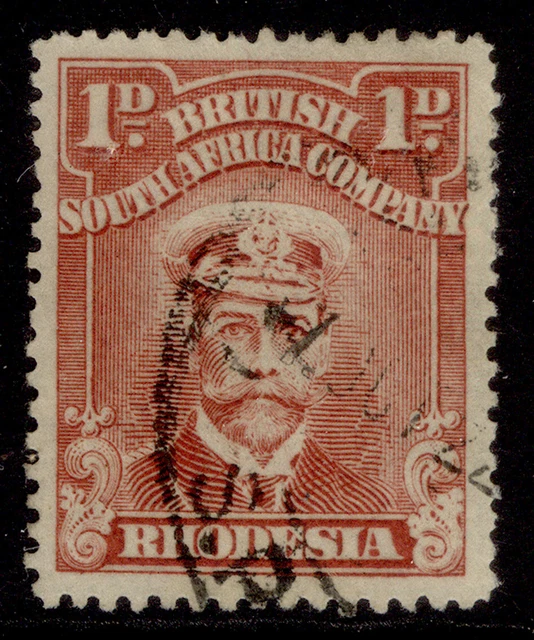 RHODESIA GV SG205, 1d brown-red, FINE USED. Cat £11. PERF 15