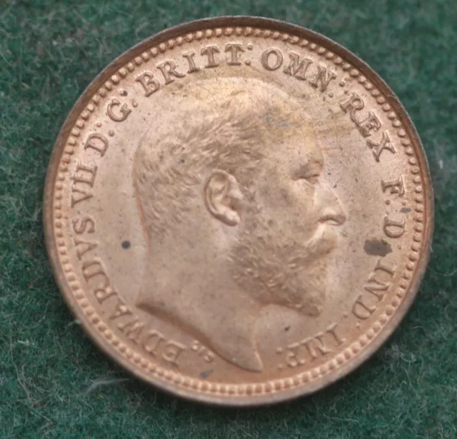 Great Britain King Edward VII One Third Farthing 1902 Bronze Coin