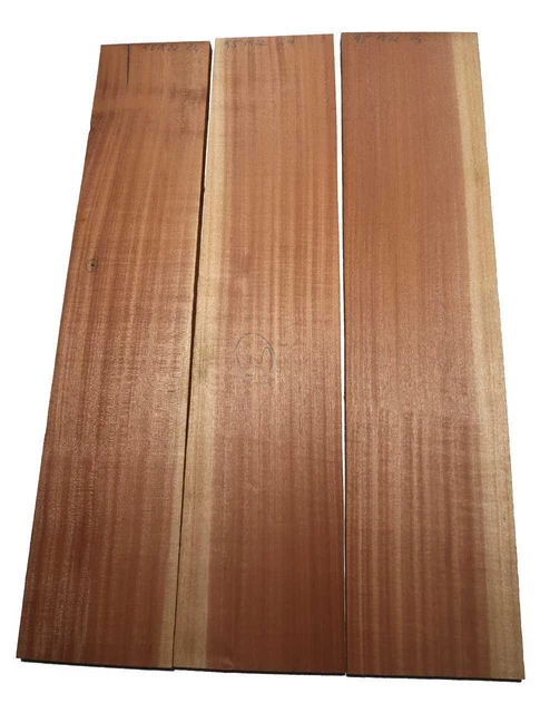 3x Acajou Bois Brett Bois Massif DIY 95x19-22cm x 24mm