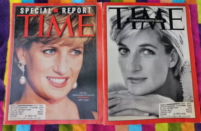 2 Time Magazines Princess Diana Issues September 8th And 13th 1997