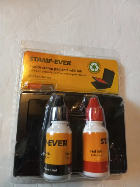 Stamp-Ever Two Color Pad/Refill Ink,Pads Measure 2-3/8 x 4 Inches Ea-SHIPS N 24H