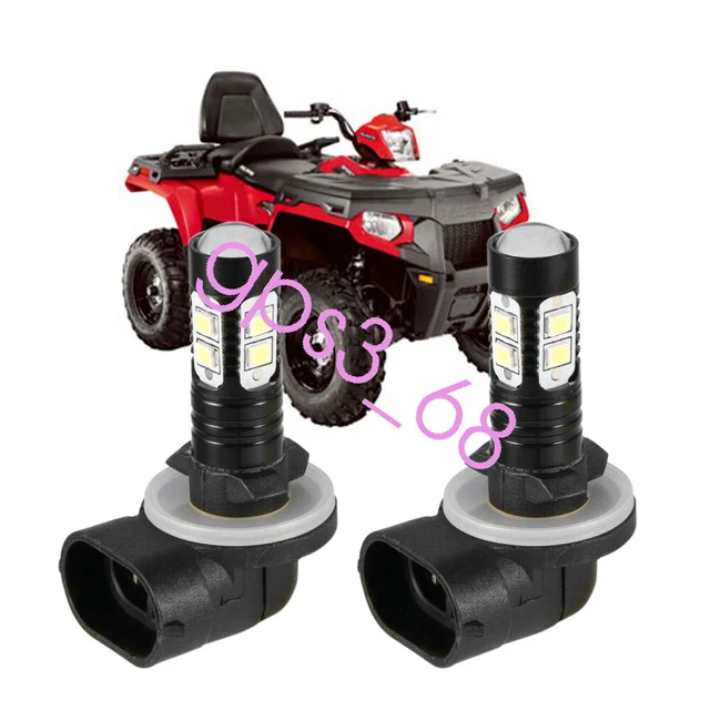 2pcs LED Headlight Bulb For ATV Polaris Ranger XP 500 750 800 900 1000 2007-2018