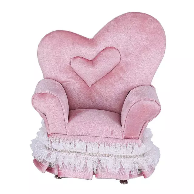 Prettyia Creative Heart Chair Collier Boucle D'oreille Présentoir De Bijoux 2