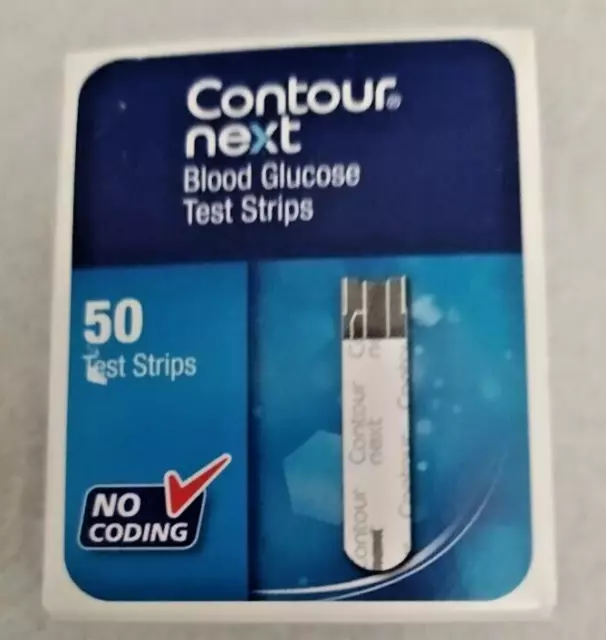 Contour Next Blood Glucose Test Strips. 50 Pack. Use By 31/01/25 - Free Postage.