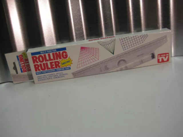 The Original Rolling Ruler As Seen On TV NOS Drafting / Drawing Tool