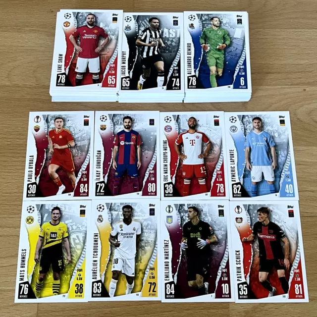 TOPPS MATCH ATTAX Champions League 2023/2024 All 265 Basecards Complete