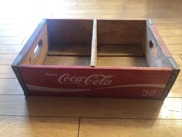 Vintage Coca-Cola Wood Crate Case Wooden Box Display Coke Soda Collectible 😊