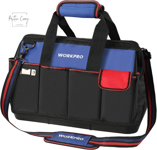 Tool Bag, 18 Inch Tool Bag with Waterproof Molded Base, Open Top Tool Organizer
