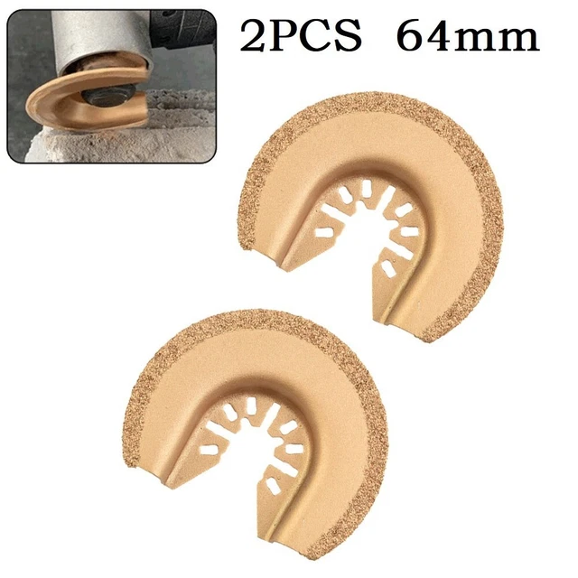 Cuchillo de corte hoja de sierra diamante 2PIEZAS 64mm herramienta eléctrica para oscilar madera