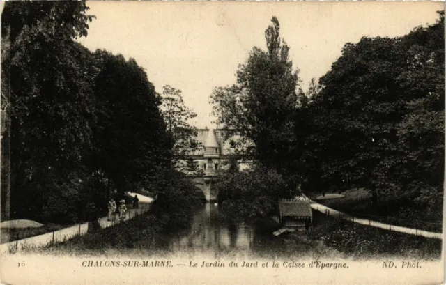 CPA CHALONS-sur-MARNE - le-JARDin du Jard et la Caisse (36363636)