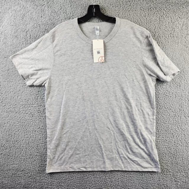 Alternative Apparel Eco-Jersey T-Shirt Men's L Light Grey Crewneck Short Sleeves