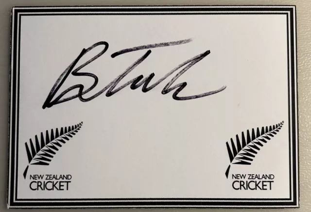 Blair Tickner Signed New Zealand Cricket Card Test Cap No: 285