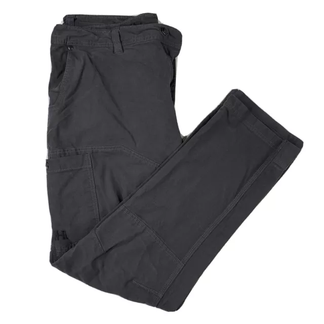 Uomo 34 x 30 Harley-Davidson Grigio Scuro Tela Cotone Doppio Ginocchio Pantaloni