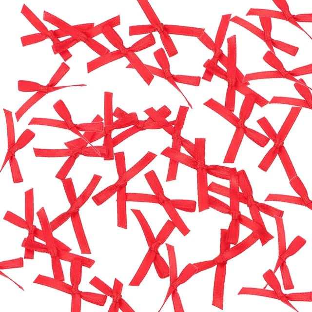 300 Pcs mini red ribbon bows Geschenkverpackungsschleifen Recuerdos De Boda DIY-