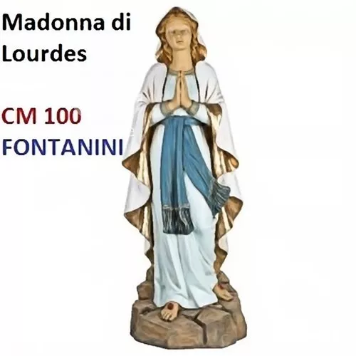 Statua religiosa FONTANINI madonna di lourdes cm 100 in resina arte sacra