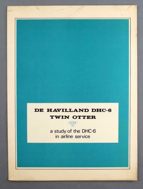 De Havilland Dhc-6 Twin Otter Manufacturers Sales Brochure 1966 Seat Map Cutaway
