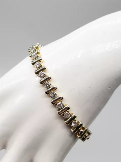 Signed Jose Hess $11,450 2ct VS G Diamond 10 Stone 18k Yellow Gold Bracelet 34g Signed Jose Hess $11,450 2ct VS G Diamond 10 Stone 18k Yellow Gold Bracelet 34g