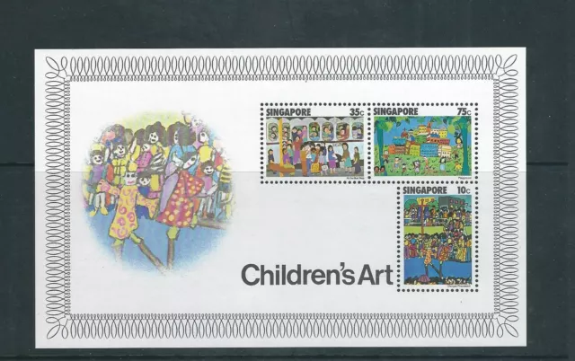 Singapur 1977 Kinder Zeichnungen Souvenir Blatt (Scott 287a) VF MNH