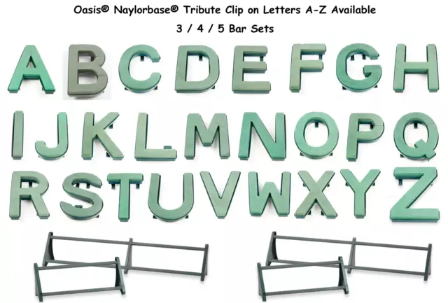 Oasis® Quick Clip On Funeral Tribute Name Floral Foam Letters All Letters Bars