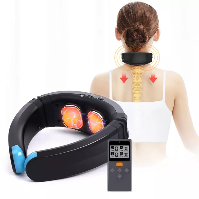 OSITO TENS Neck Massager Machine Electric Pulse With Heat Muscle Pain Relief 3