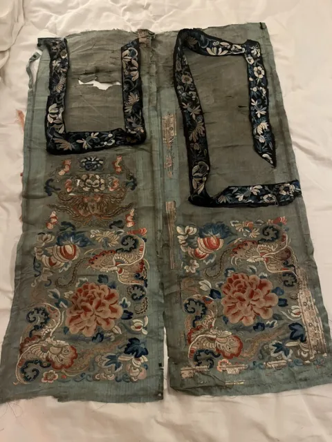 Antique Chinese Deconstructed Emroidered Runner