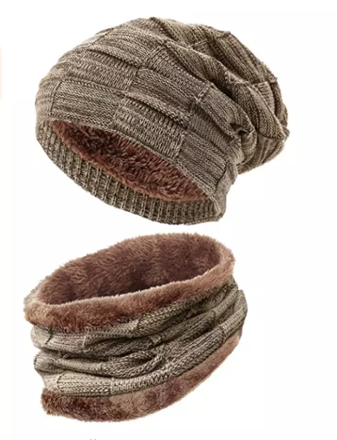 Gorro Para Hombre Gorros De Invierno Hombres Para El Frio Con Bufanda Punto 2