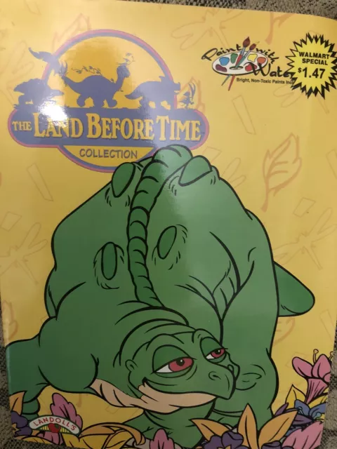 Vintage Land Before Time Paint with Water Landoll’s Coloring Book USA Made 1997