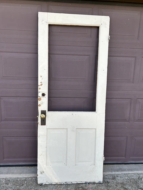 Antique Vintage Wood Entry Door 10