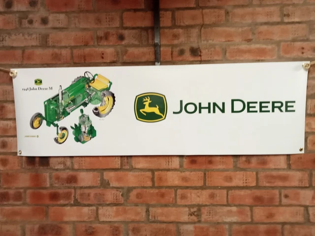 JOHN DEERE M TRACTOR   large pvc WORK SHOP BANNER