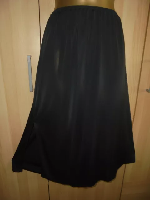 Stunning vtg  M/S black silky half  slip  cd/tv    30.to 46  waist size 20